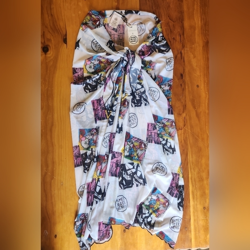Swiminista x James Peter Henry Superb Long Sarong Art Toss Print Size OS